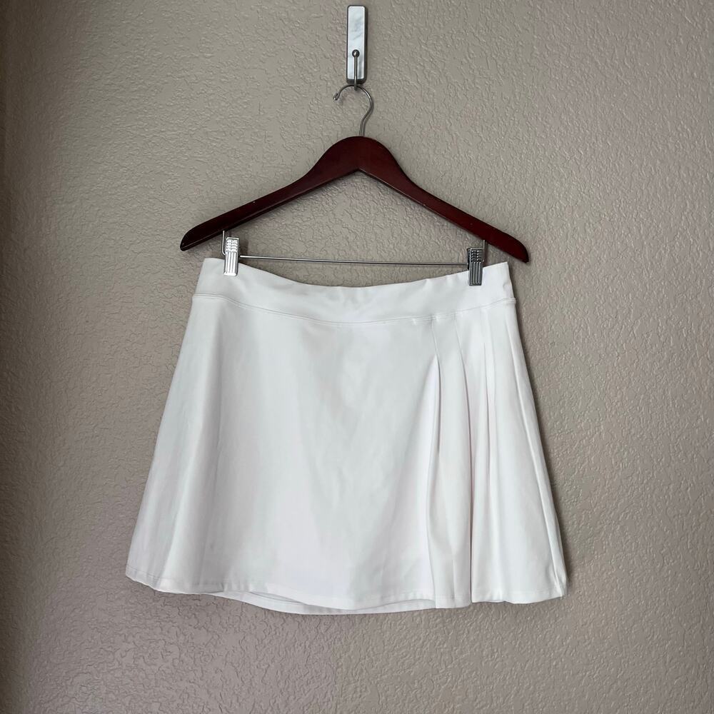 Boston Proper Tennis Skirt Skort White Pleated Built In Shorts Large - Picture 2 of 7